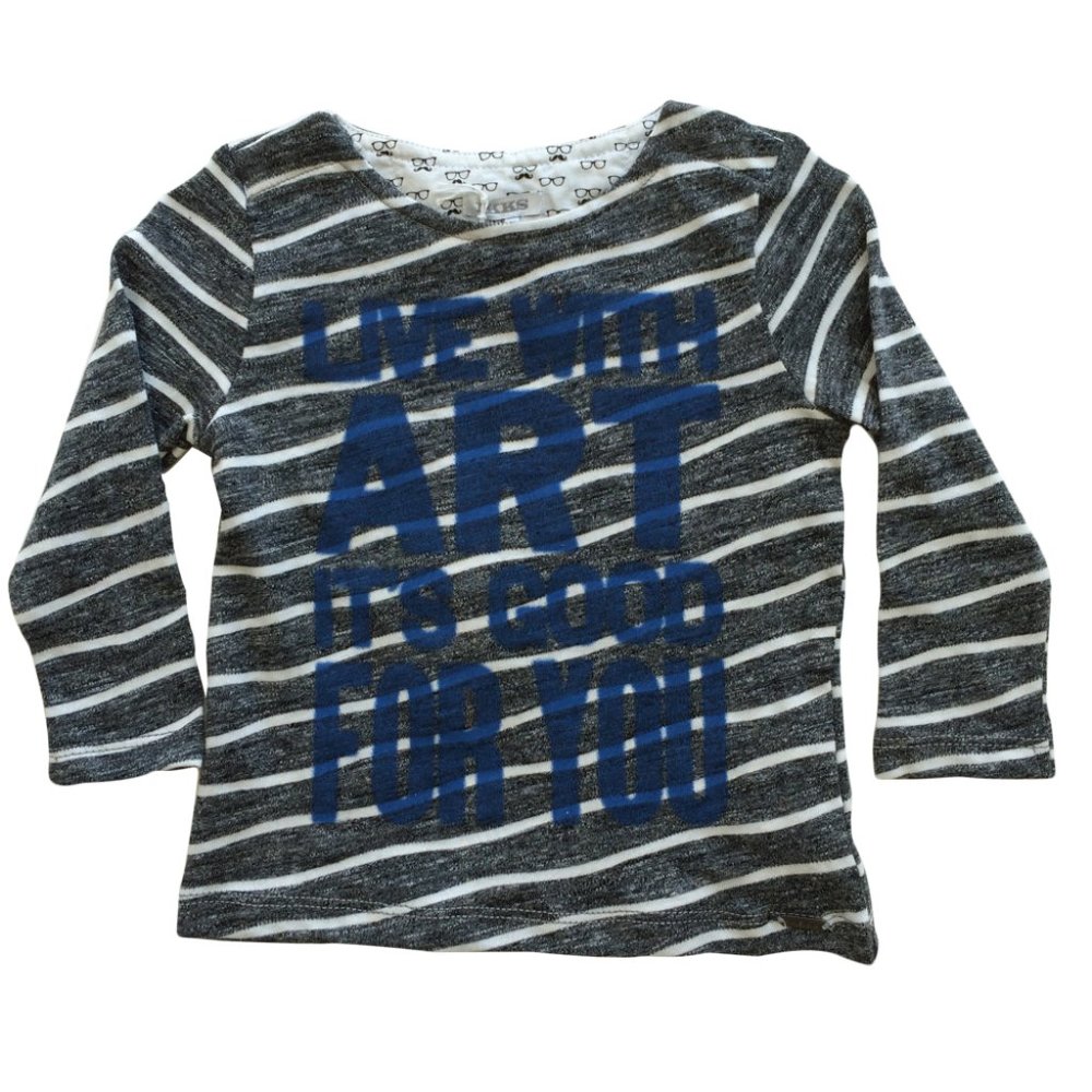 IKKS Little Boys Live With Art Long Sleeve Shirt